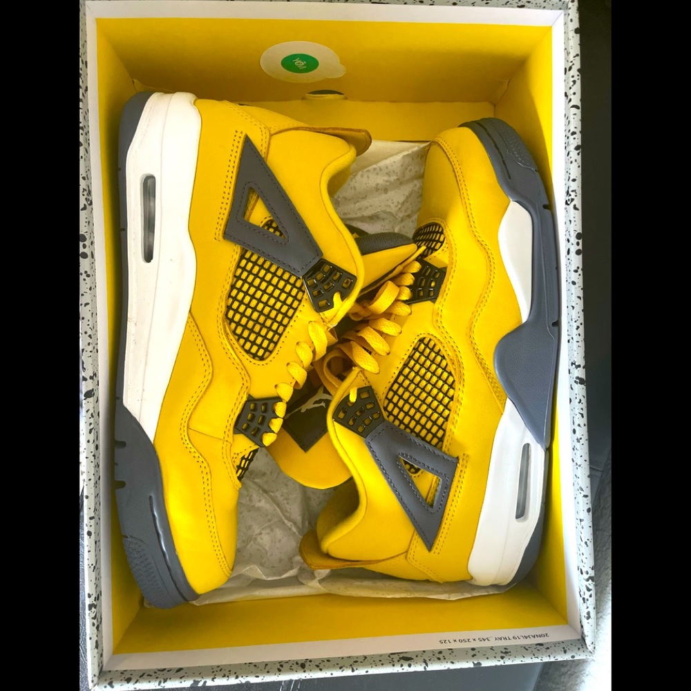 Retro 4 "lightning 4s" worn once, didn't like how they felt on my foot.